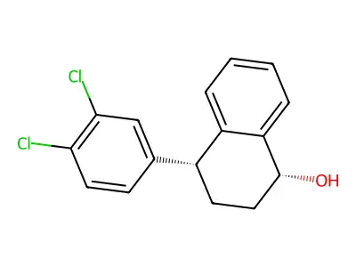 (1R,4R)-4-(3,4-dichlorophenyl)-1,2,3,4-tetrahydronaphthalen-1-ol structure