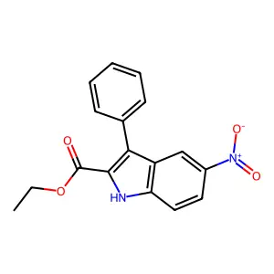 ethyl 5-nitro-3-phenyl-1H-indole-2-carboxylate structure