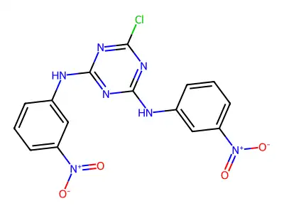 1,3,5-Triazine-2,4-diamine, 6-chloro-N,N'-bis(3-nitrophenyl)- structure