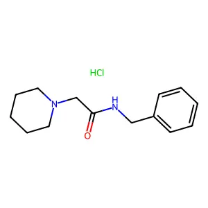Acetamide, N-benzyl-2-piperidino-, hydrochloride structure