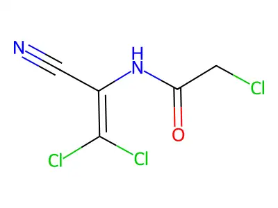 Acetamide, 2-chloro-N-(2,2-dichloro-1-cyanoethenyl)- structure