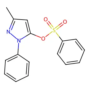 3-methyl-1-phenyl-1H-pyrazol-5-yl benzenesulfonate structure