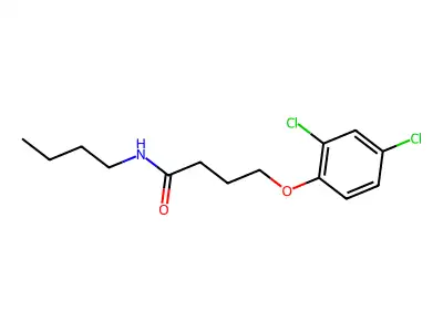 N-butyl-4-(2,4-dichlorophenoxy)butanamide structure