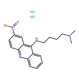 Acridine, 9-((4-(dimethylamino)butyl)amino)-2-nitro-, dihydrochloride structure