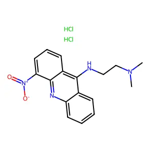 Acridine, 9-((2-(dimethylamino)ethyl)amino)-4-nitro-, dihydrochloride structure