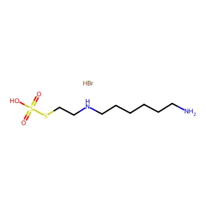 Ethanethiol, 2-((6-aminohexyl)amino)-, hydrogen sulfate (ester), hydrobromide structure