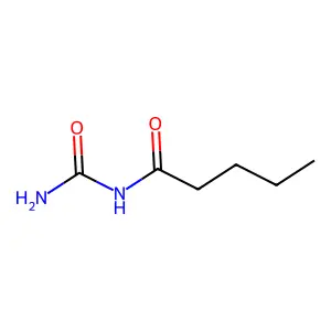 Pentanamide, N-(aminocarbonyl)- structure