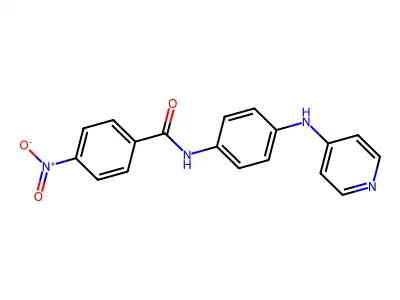 4-nitro-N-[4-(pyridin-4-ylamino)phenyl]benzamide structure