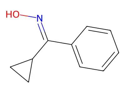 (Z)-cyclopropyl(phenyl)methanone oxime structure