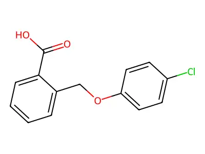 2-[(4-Chlorophenoxy)methyl]benzoic acid structure