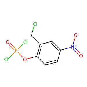 Phosphorodichloridic acid, 2-(chloromethyl)-4-nitrophenyl ester structure