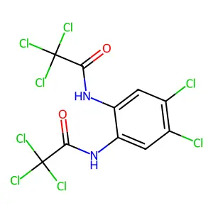 n,n'-(4,5-Dichlorobenzene-1,2-diyl)bis(2,2,2-trichloroacetamide) structure