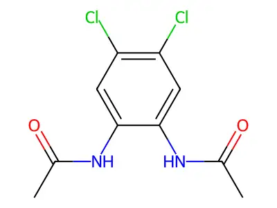N1-[2-(acetylamino)-4,5-dichlorophenyl]acetamide structure