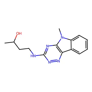 4-[(5-Methyl-[1,2,4]triazino[5,6-b]indol-3-yl)amino]butan-2-ol structure