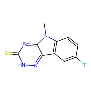 8-fluoro-5-methyl-2H-[1,2,4]triazino[5,6-b]indole-3-thione structure