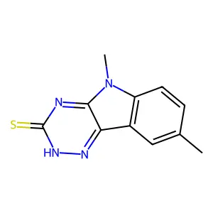 5,8-dimethyl-2H,3H,5H-[1,2,4]triazino[5,6-b]indole-3-thione structure