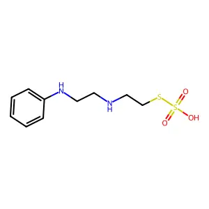 Ethanethiol, 2-((2-anilinoethyl)amino)-, hydrogen sulfate (ester) structure