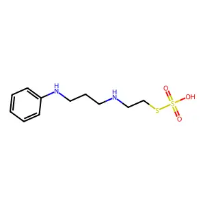 Ethanethiol, 2-((3-anilinopropyl)amino)-, hydrogen sulfate (ester) structure