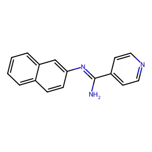 Isonicotinamidine, N-2-naphthyl- structure