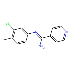 Isonicotinamidine, N-(3-chloro-p-tolyl)- structure