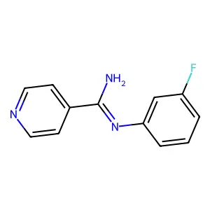 Isonicotinamidine, N-(m-fluorophenyl)- structure
