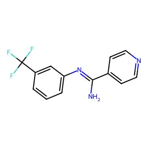 Isonicotinamidine, N-(alpha,alpha,alpha-trifluoro-m-tolyl)- structure