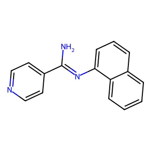 Isonicotinamidine, N-1-naphthyl- structure