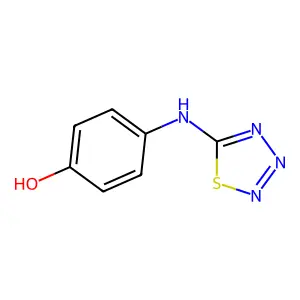 4-(1,2,3,4-Thiatriazol-5-ylamino)phenol structure