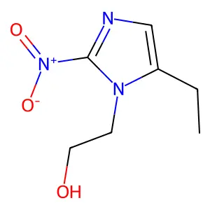 Imidazole-1-ethanol, 5-ethyl-2-nitro- structure