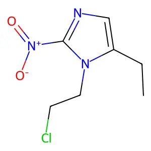 Imidazole, 1-(2-chloroethyl)-5-ethyl-2-nitro- structure