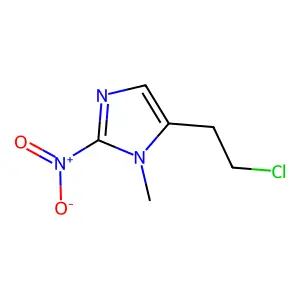 Imidazole, 5-(2-chloroethyl)-1-methyl-2-nitro- structure