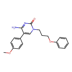 4-Amino-5-(4-methoxyphenyl)-1-(3-phenoxypropyl)pyrimidin-2-one structure
