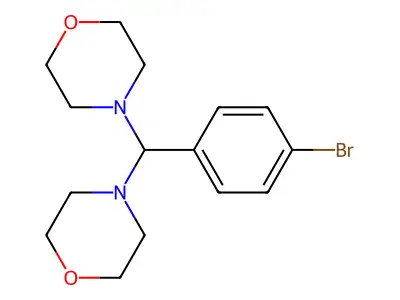 4-[(4-Bromophenyl)-morpholin-4-ylmethyl]morpholine structure