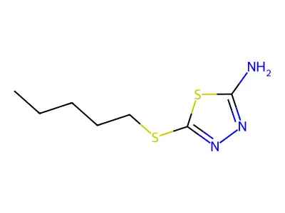 5-(Pentylthio)-1,3,4-thiadiazol-2-amine structure