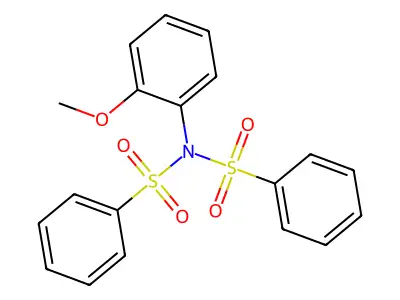 N-(benzenesulfonyl)-N-(2-methoxyphenyl)benzenesulfonamide structure