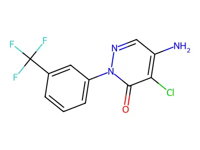 3(2H)-Pyridazinone, 4,5-dichloro-2-(3-(dimethylamino)propyl)-, monohydrochloride structure