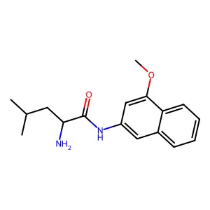 (2S)-2-Amino-N-(4-methoxy-2-naphthalenyl)-4-methylpentanamide structure