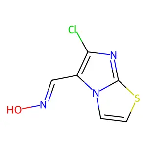 (NZ)-N-[(6-chloroimidazo[2,1-b][1,3]thiazol-5-yl)methylidene]hydroxylamine structure