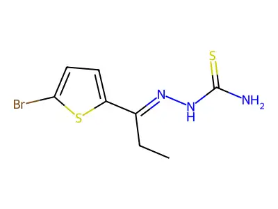 [1-(5-Bromothiophen-2-yl)propylideneamino]thiourea structure