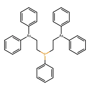 Bis(2-(diphenylarsino)ethyl)(phenyl)phosphine structure