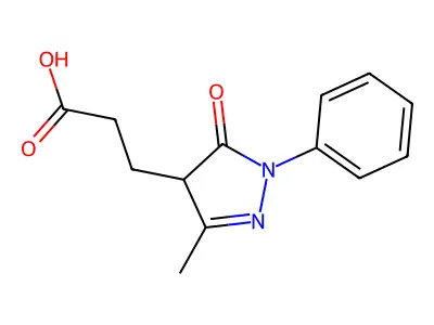 3-(5-hydroxy-3-methyl-1-phenyl-1H-pyrazol-4-yl)propanoic acid structure