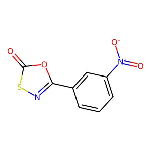 5-(3-nitrophenyl)-1,3,4-oxathiazol-2-one structure
