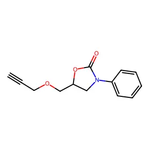 2-Oxazolidinone, 3-phenyl-5-(2-propynyloxymethyl)- structure