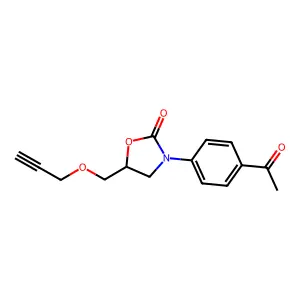 Acetophenone, 4'-(2-oxo-5-(2-propynyloxymethyl)-3-oxazolidinyl)- structure