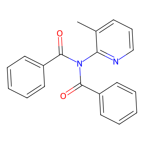 N-(3-methylpyridin-2-yl)-N-(phenylcarbonyl)benzamide structure