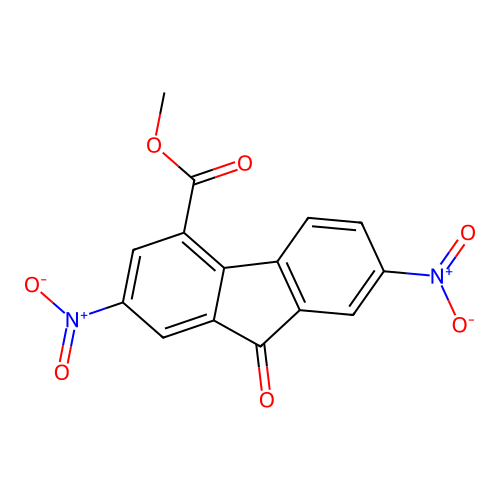 methyl 2,7-dinitro-9-oxo-9H-fluorene-4-carboxylate structure