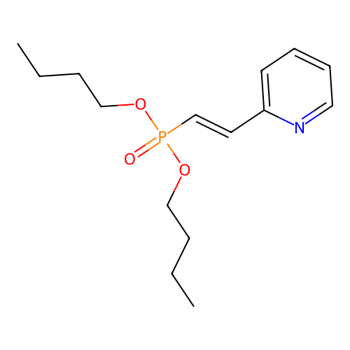 Phosphonic acid, (2-(2-pyridyl)vinyl)-, dibutyl ester structure