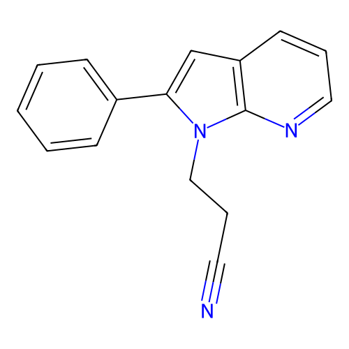 1H-Pyrrolo[2,3-b]pyridine-1-propionitrile, 2-phenyl- structure