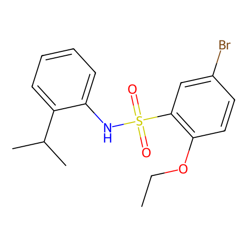 5-bromo-2-ethoxy-N-(2-propan-2-ylphenyl)benzenesulfonamide structure