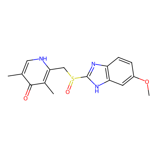 2-((6-Methoxy-1H-benzimidazole-2-sulfinyl)methyl)-3,5-dimethylpyridin-4(1H)-one structure